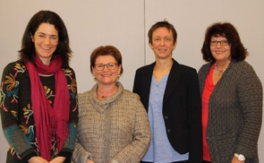 V.l.: LAbg. Mag.a Maria Buchmayr, Landessprecherin der Grünen OÖ, Dipl. Päd.in Erika Kirchweger, Vorsitzende der Katholischen Frauenbewegung OÖ, LAbg. Sabine Promberger, SPÖ-Frauenvorsitzende, Christine Lengauer, ÖGB-Frauenvorsitzende