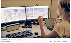 Im Tonstudio. Die Musikerin hat in der Corona-Zeit zuhause ein Tonstudio eingerichtet.