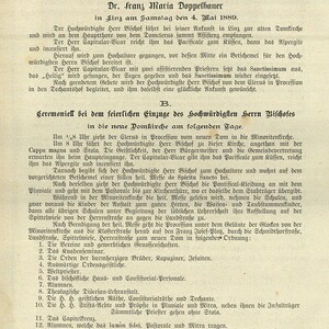 Linzer Diözesanblatt Nr. 5/1889 (Ausschnitt)