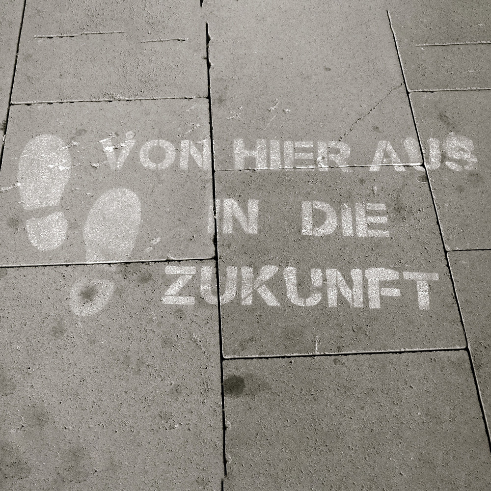Botschaft auf der Straße