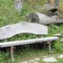 Bankerl und Brunnen an einem Waldweg. © Maria Grill